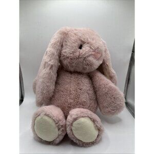 Spark Create Imagine Pink Bunny Rabbit Plush Rattle Easter Embroidered Eyes 14”